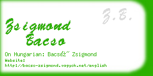 zsigmond bacso business card